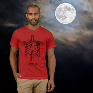 T-shirt Cage de nervure X Funny Personnaliser d'Halloween