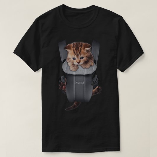 T-shirt Cage de transport pour chaton Meow Cat (Design devant)