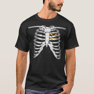 T-shirt Cage thoracique de Halloween