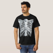 T-shirt Cage Thoracique de Squelette (Devant entier)