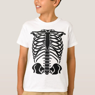 T-shirt Cage thoracique de squelette noir