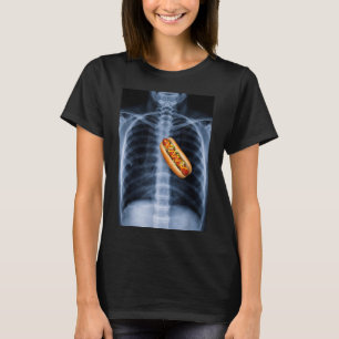 T-shirt Cage thoracique radiographie cœur hot dog anatomie