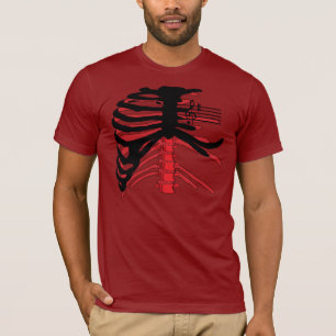 T-shirt Cage thoracique (rouge/noir)