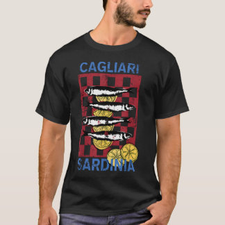 T-shirt Cagliari Sardaigne Rétro Poisson Italien Citron Y2
