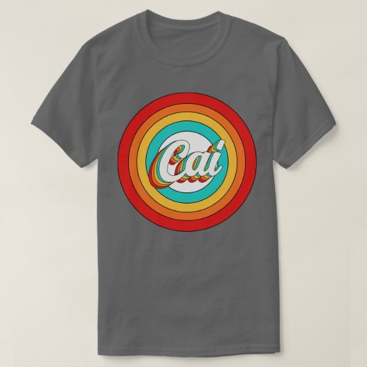 T-shirt Cai Nom Chemise Vintage Cercle Cai (Design devant)