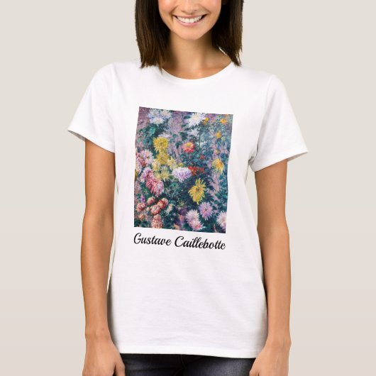 T-shirt Caillebotte - Chrysanthèmes blanc et jaune (Devant)