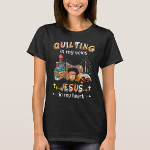 T-shirt Cailler Dans Mes Veines Jésus Dans Mon Coeur Marse