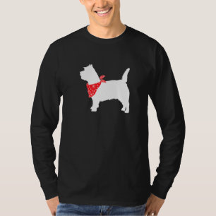 T-shirt Cairn Terrier Chien portant du Bandana rouge