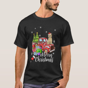 T-shirt Cairn Terrier équitation Camion Rouge Noël Joyeux 