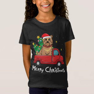T-Shirt Cairn Terrier Ornement de Noël Camion Arbre Maman 