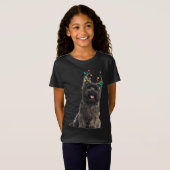 T-Shirt Cairn Terrier Reindeer Christmas Dog (Devant entier)