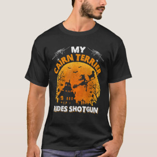 T-shirt Cairn Terrier Ride Shotgun Funny Cairn Terrier Dog