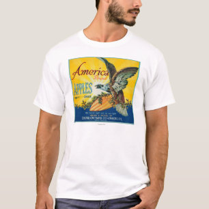 T-shirt Caisse LabelDufur de l'Amérique Apple, OU