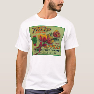 T-shirt Caisse LabelYakima, WA d'Apple de tulipe