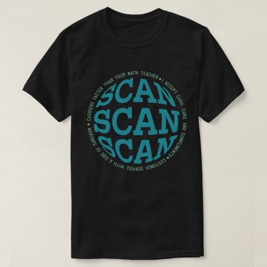 T-shirt Caissier Scan La Vie (Design devant)