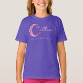 T-shirt Caitlin Girls nom et sens Chemise C monogramme (Devant)
