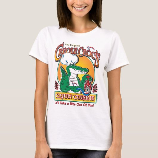 T-shirt Cajun Crocs Cuisine Céole (Devant)