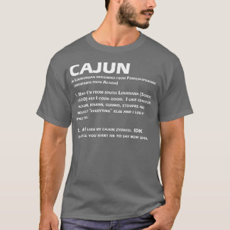 T-shirt Cajun Définition Drôle Louisiane Créole