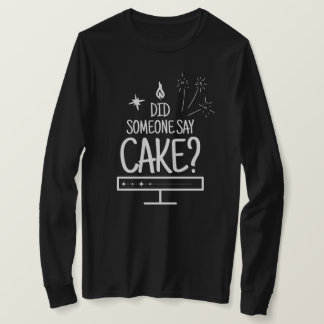 T-shirt Cake Lover Quote Minimal White Typography Black