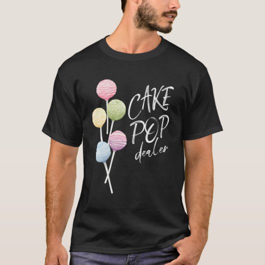 T-shirt Cake Pop Dealer Baker Aquarelle Cakepop Bakery Ch (Devant)