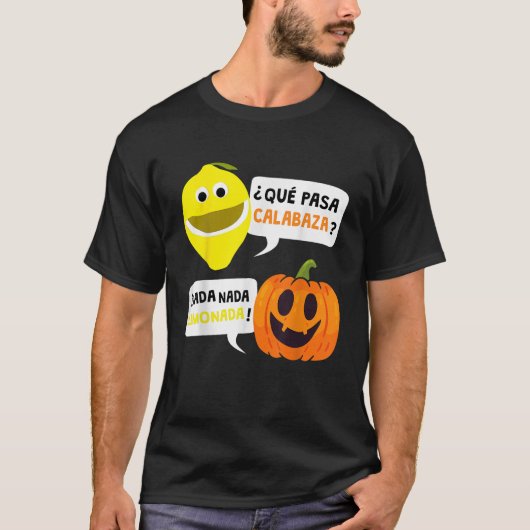 T-shirt Calabaza Citrouille Sayes espagnols pour Halloween (Devant)