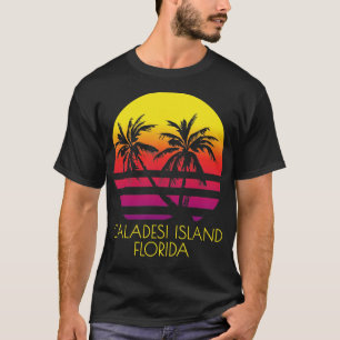 T-shirt Caladesi Island Florida Vintage Coucher de soleil