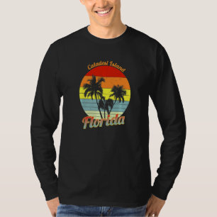 T-shirt Caladesi Island Floride Palmiers tropicaux rétro