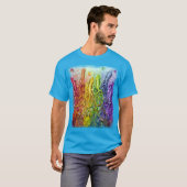 T-Shirt Calamars Arc-en-Ciel Entrelacés (Devant entier)