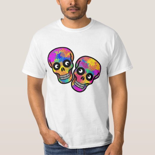 T-shirt Calavera Couple Dia De Los Muertos  (Devant)