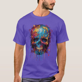 T-shirt calavera multicolor