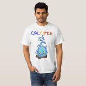 T-shirt Calcifer bleu (Devant entier)