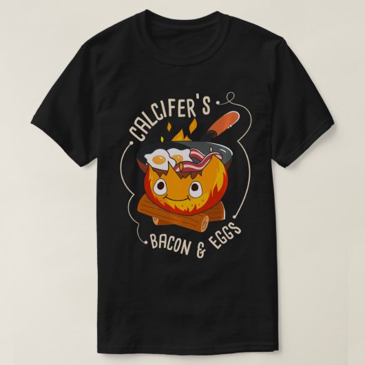 T-shirt Calcifers Bacon And Egg I Camping Cooking I Bacon (Design devant)