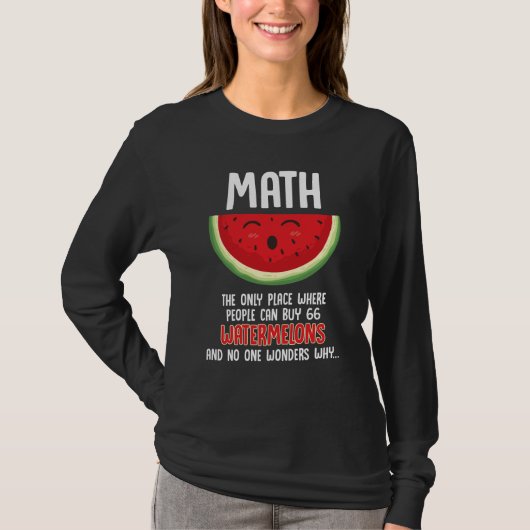 T-shirt Calcul des mathématiques de l'enseignant pastèque  (Devant)