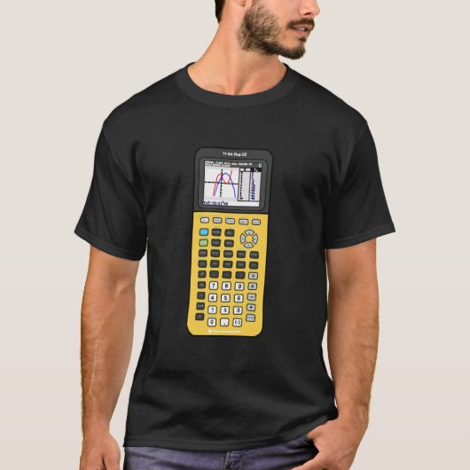 T-shirt Calculatrice à graphisme pour citronnelle jaune TI (Devant)