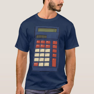 T-shirt Calculatrice années 80 90 École Math Nostalgie cad