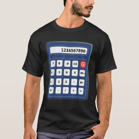 T-shirt Calculatrice Costume Halloween T Chemise (Devant)