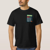 T-shirt Calculatrice mathématique de costume comptable (Devant)