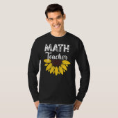 T-shirt Calculus Joke Algebra Teacher Math Sunflower Math  (Devant entier)