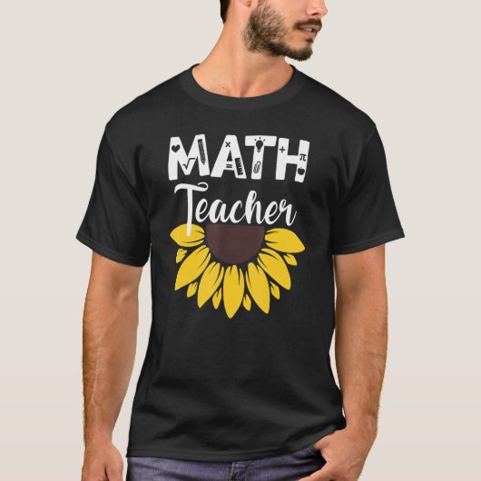 T-shirt Calculus Joke Algebra Teacher Math Sunflower Math  (Devant)