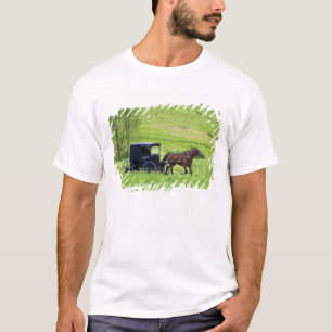 T-shirt Calèche et cheval amish près de Berlin, Ohio.