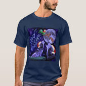 T-shirt Calembour heureux de loup de Howlidays de Noël (Devant)