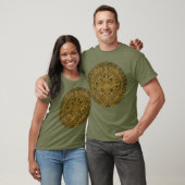 T-shirt Calendrier Aztèque de pierre de soleil vieilli (Unisexe)