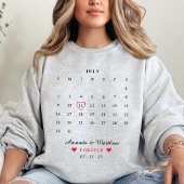 T-shirt Calendrier Couple Anniversaire Saint-Valentin