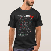 T-shirt Calendrier Course voitures Formula 2022 Circuits S (Devant)