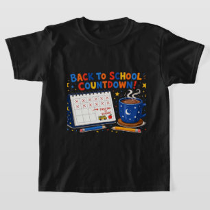 T-shirt Calendrier de compte à rebours pour la rentrée sco