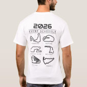 T-shirt Calendrier des événements 2026 (Dos)