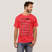 T-shirt Calendrier Formule voitures de course 2026 circuit (Devant entier)
