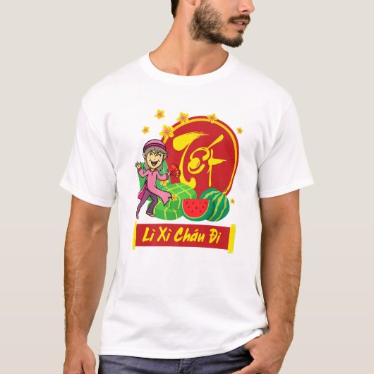 T-shirt Calendrier lunaire vietnamien 2022 | Li Xi Chau Di (Devant)