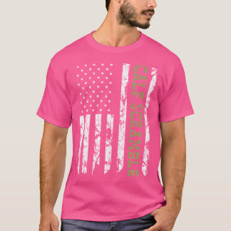 T-shirt Calf Scramble American Flag Patriotic Rodeo