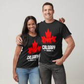 T-shirt Calgary Alberta Canada Feuille d'érable Drapeau ca (Unisexe)